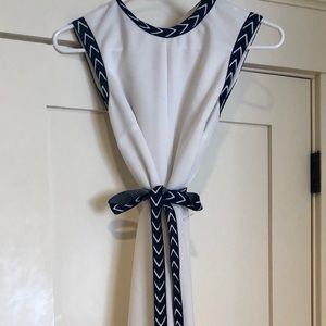 Vintage White / Navy Dress